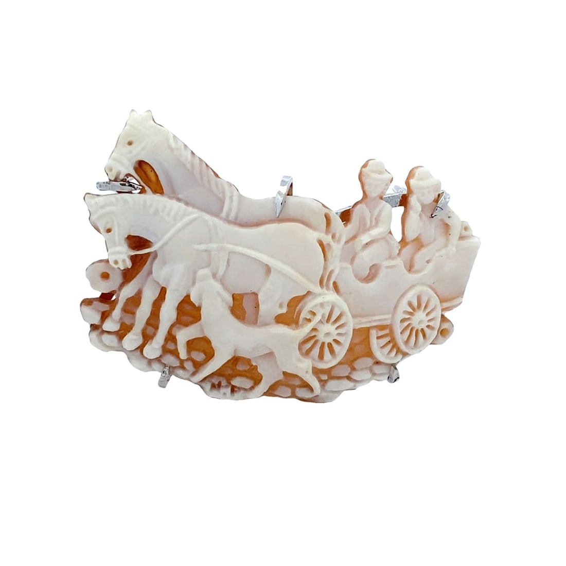 Italian Made Shell Cameo, Sterling Silver (1 of 4)