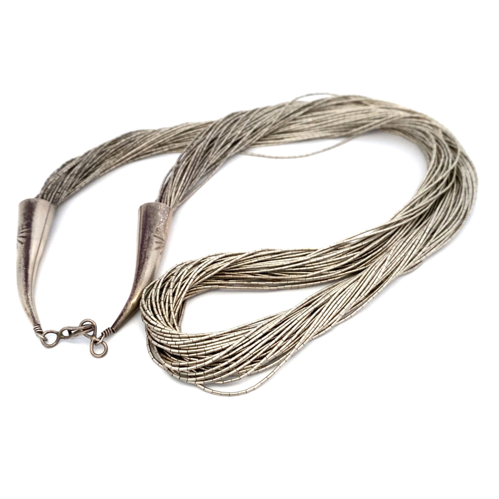 Vintage Multi Strand Liquid Necklace in Sterling Silver (1 of 3)