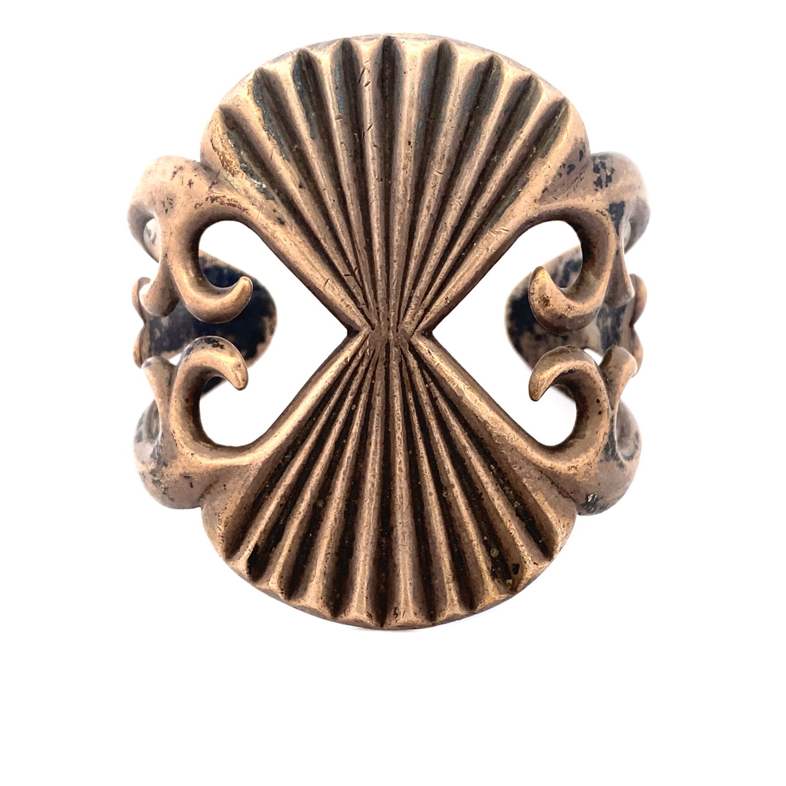 Large Vintage Native American Cuff Bracelet in Sterling Silver (1 of 4)