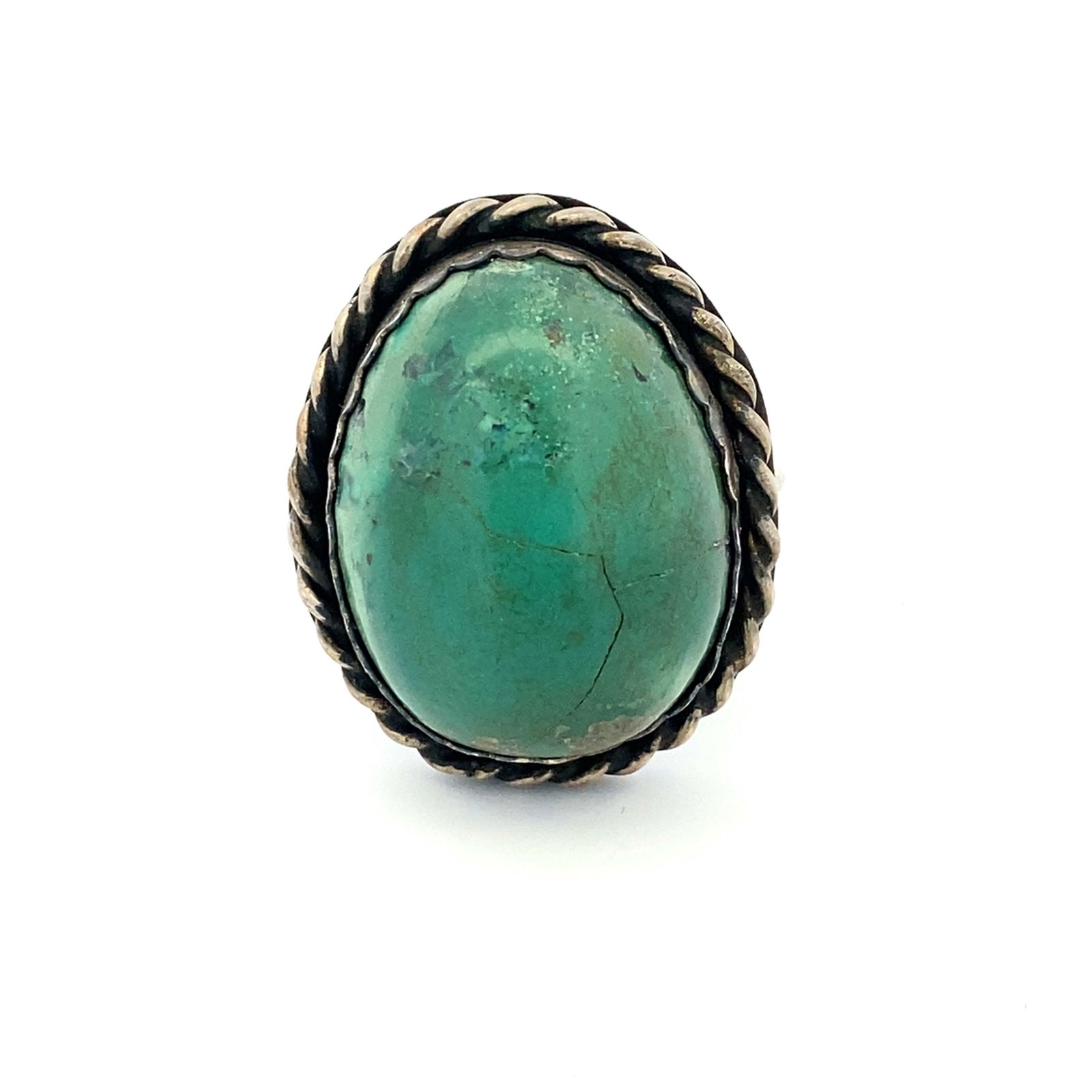 Green Turquoise Cocktail Ring, Sterling Silver (1 of 5)