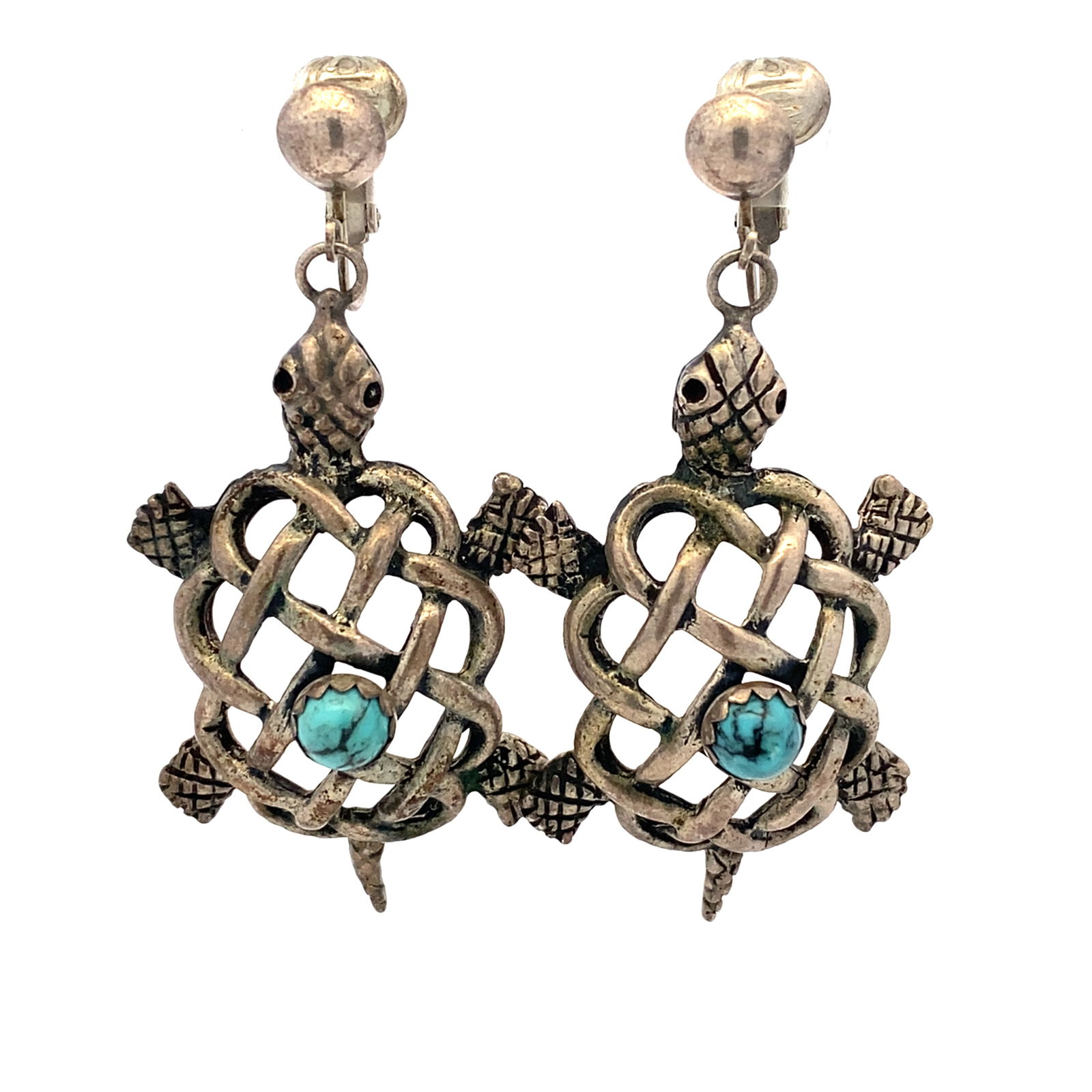 Turtle Dangle Clip Earrings (1 of 5)