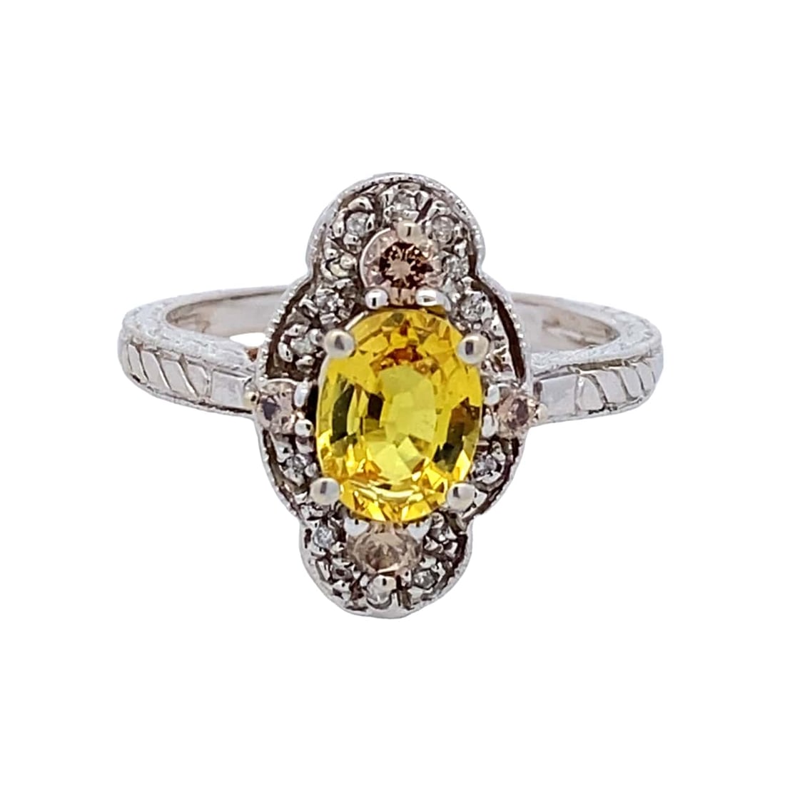 Sapphire and Diamond Gemstone Ring in 14K White Gold (1 of 6)