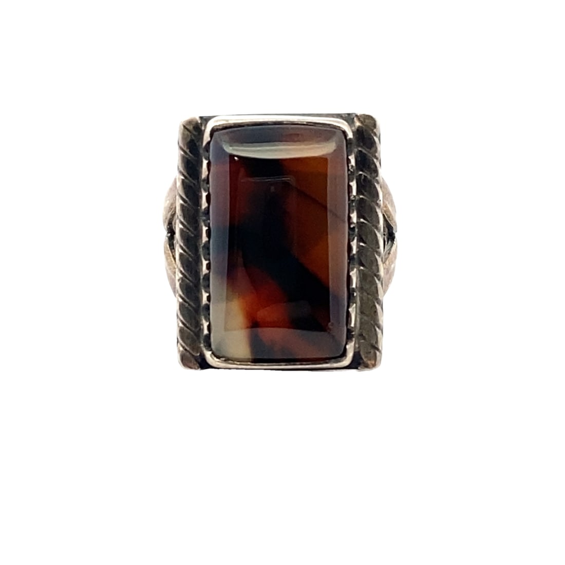 P. Sunbird Sterling Silver Rectangular Gemstone Ring (1 of 5)