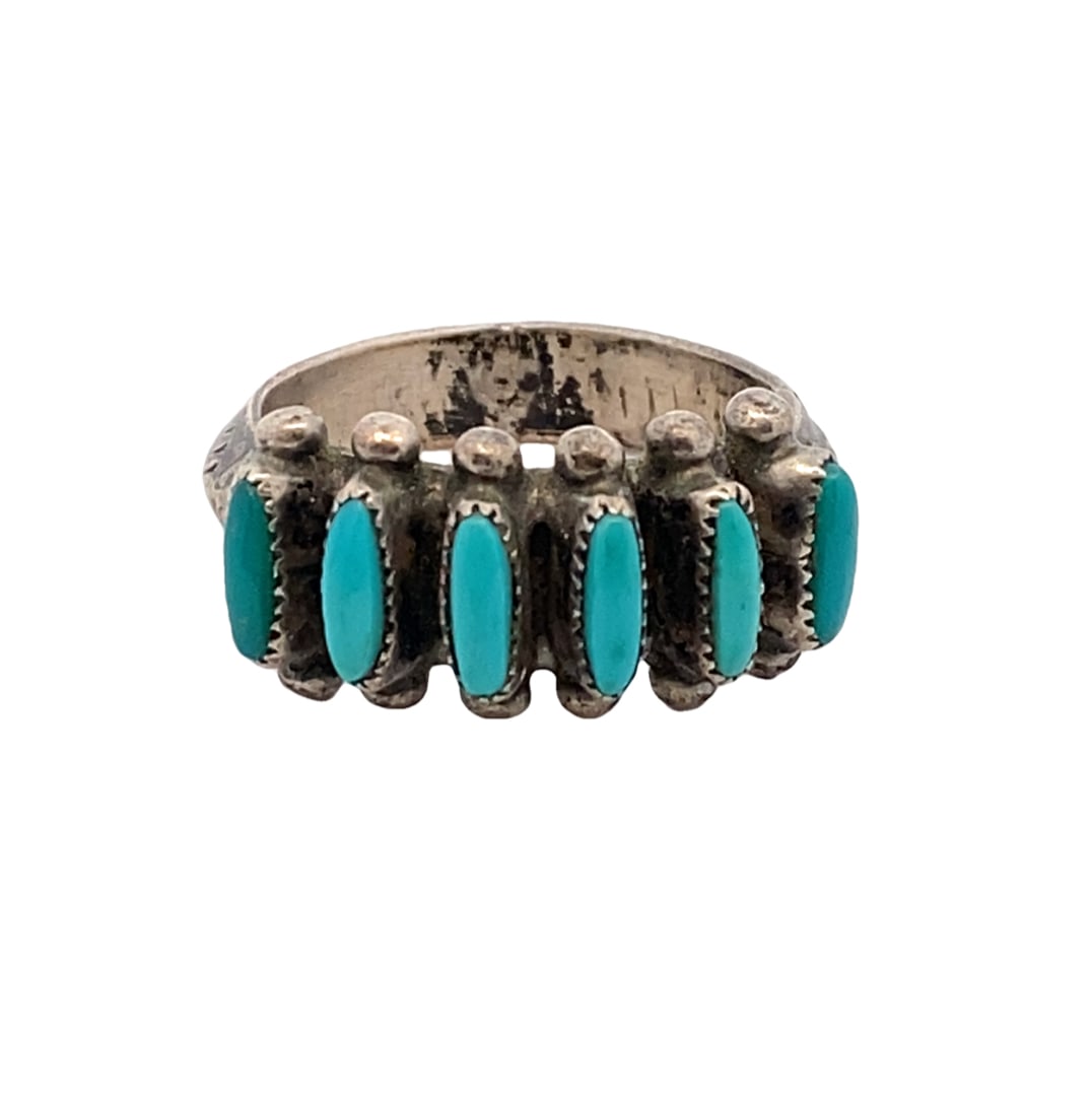 Vintage Petit Point Turquoise Ring (1 of 5)