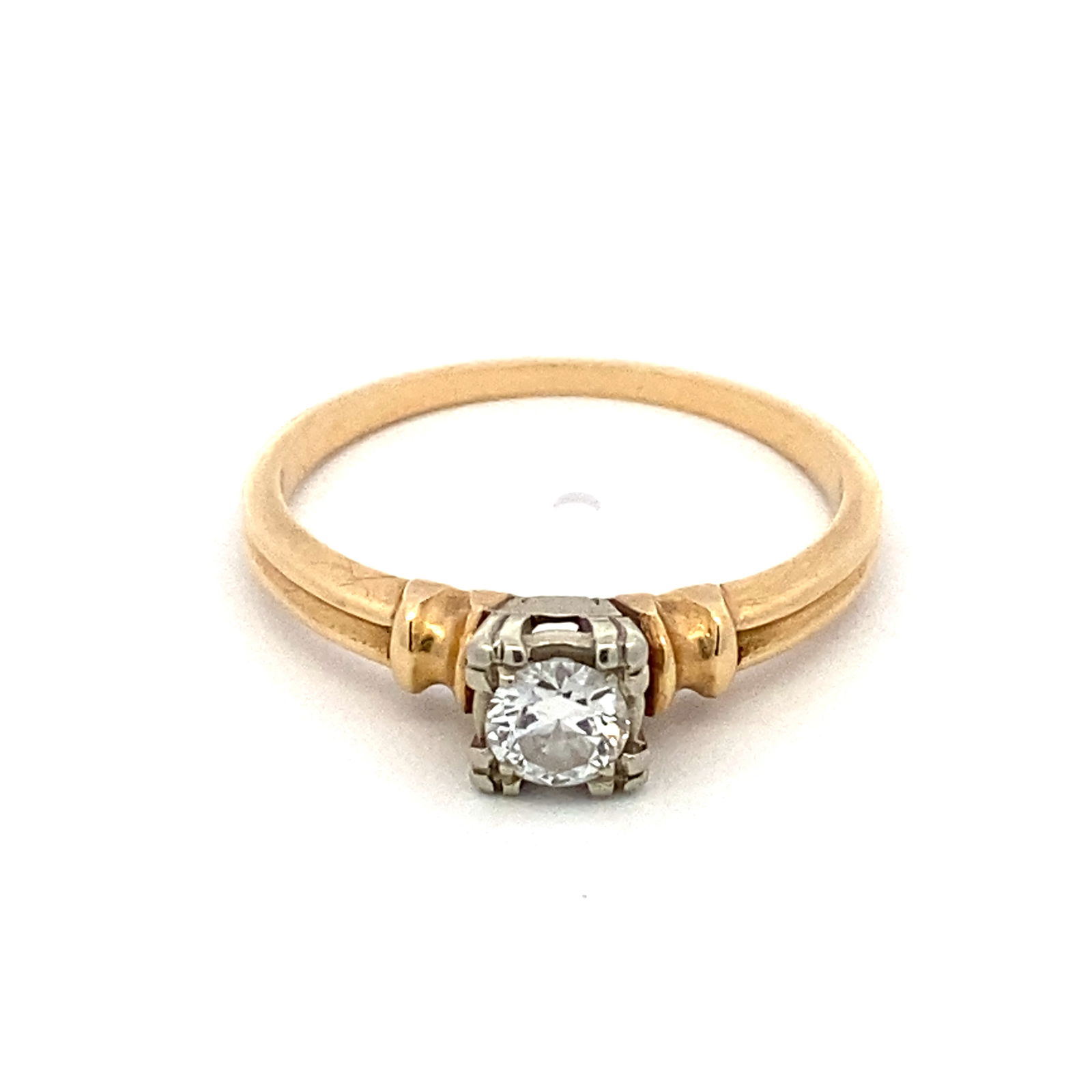 Diamond Ring in 14K and 18K Two Tone Gold (1 of 6)