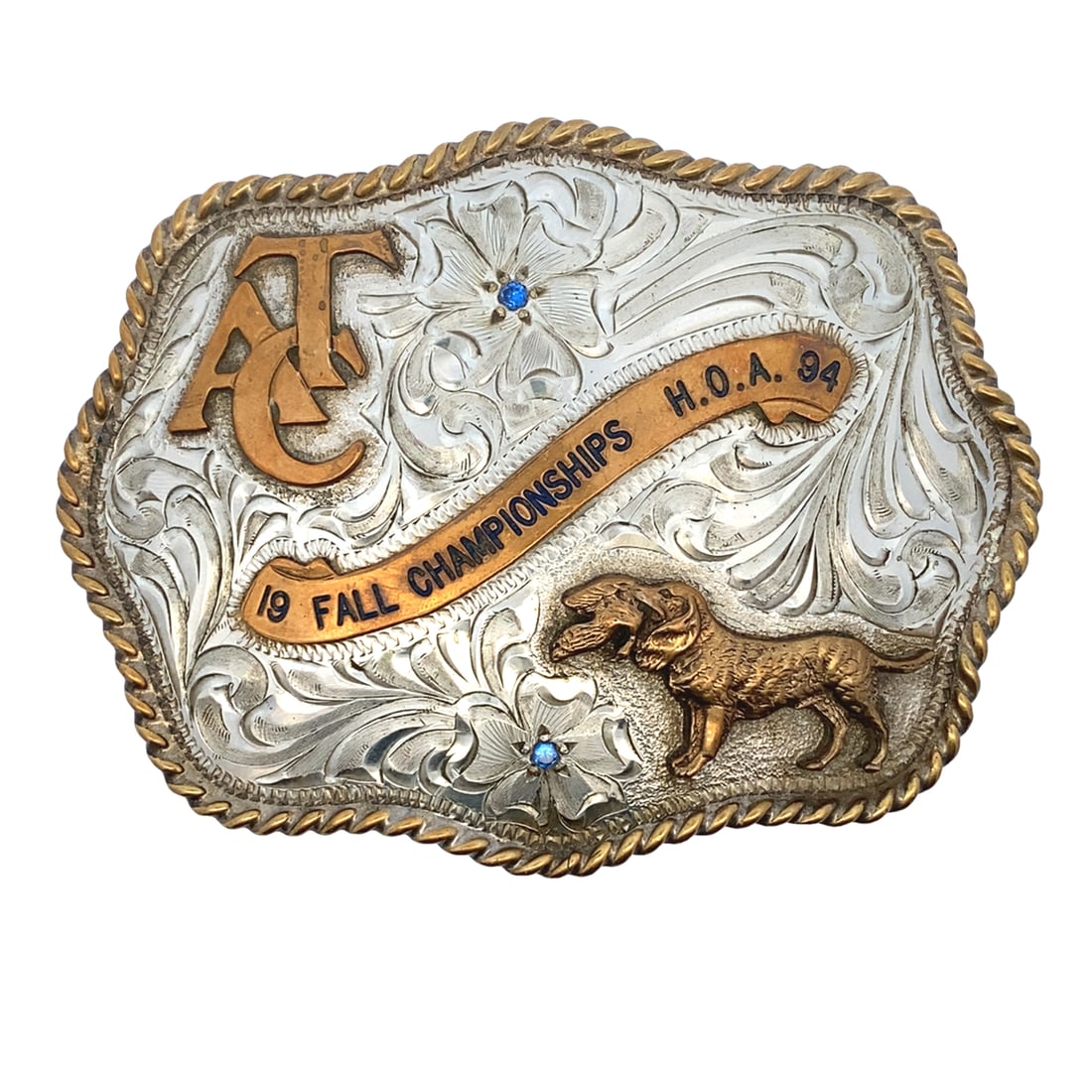 Nickel Silver 1994 ATC Fall Championships Shooting Trophy Belt Buckle (1 of 4)