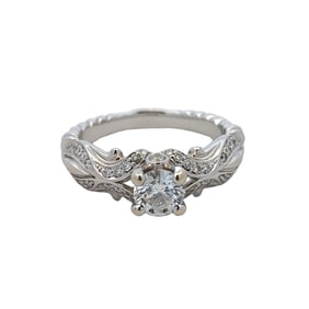 Circa 1950s Diamond Engagement Ring in 14K White Gold