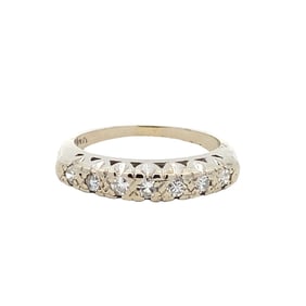 1930s Art Deco Single Cut Diamond Band in 14 Karat Gold
