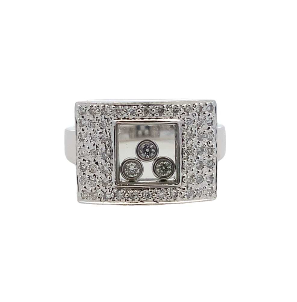 Fashion "Happy diamonds" ring in 18K White Gold (1 of 5)