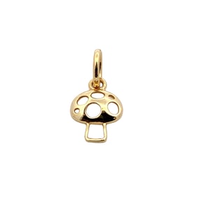 Mushroom Pendant in 14K Yellow Gold
