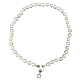 Brand New Sterling Silver Necklace with Baroque Pearl
