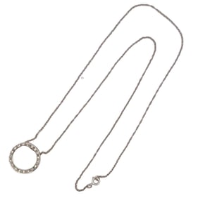 Diamond Eternity Pendant and Necklace in 14K White Gold