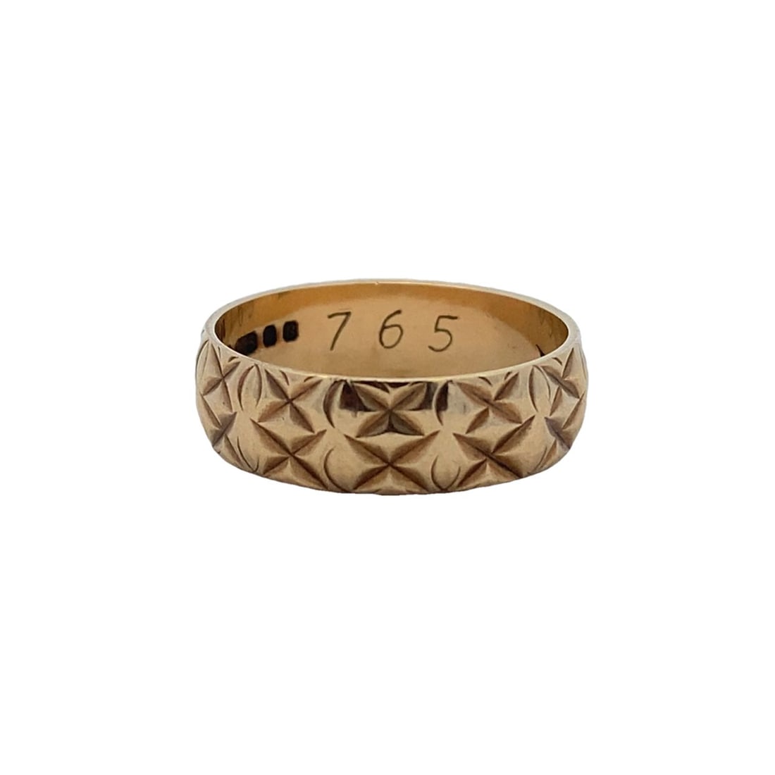 Antique Cigar Band Ring in 9K Yellow Gold (1 of 4)