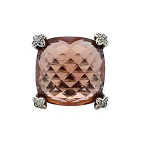David Yurman Tourmaline and Diamond Ring in Sterling Silver