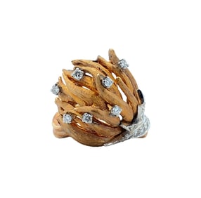 Vintage Estate Diamond Ring in 18K Yellow Gold