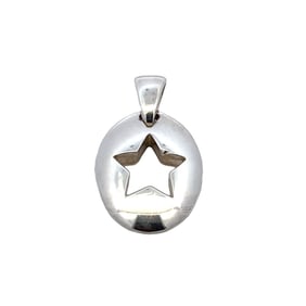 Tiffany & Co. Stencil Cut Out Star Pendant in Sterling Silver 1999