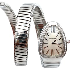 Bvlgari Serpenti Tubogas Stainless Steel & Diamond Double Twist Watch