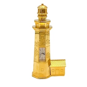 Vintage Bulova Miniature Clock Montauk Lighthouse Limited Edition