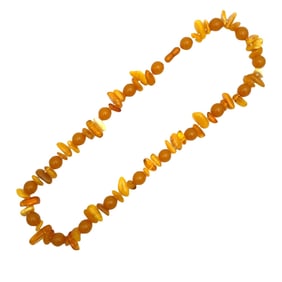 Vintage Russian Amber Beads Necklace