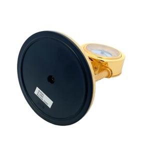 Vintage 1990s Bulova Quartz Miniature Brass Clock Moonphase