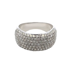 Diamond Pave Ring in 14K White Gold