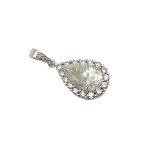 Pear Diamond Pendant in 14K White Gold