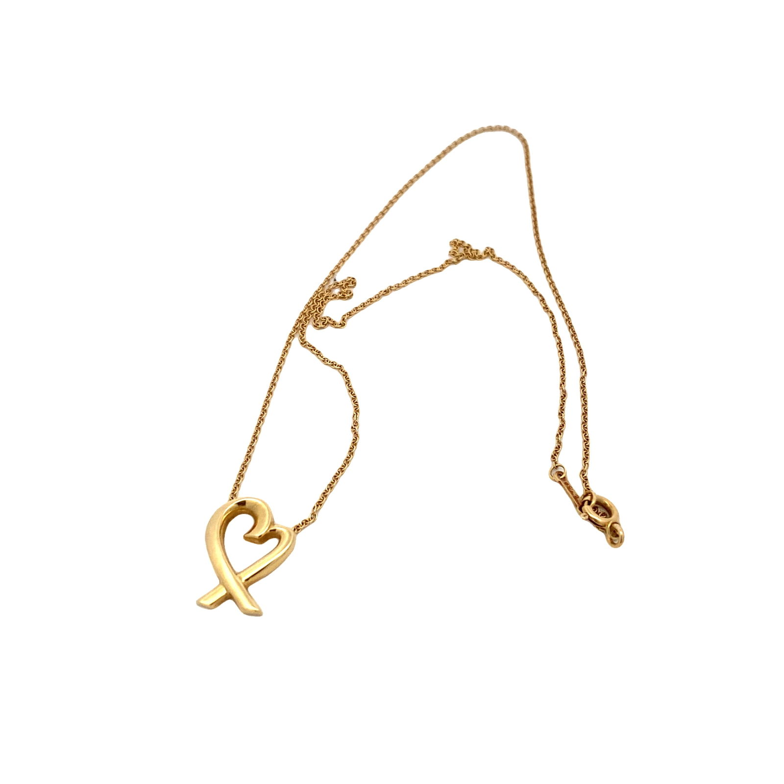 Vintage Tiffany & Co. Paloma Picasso Loving Heart Pendant Necklace in 18K Yellow Gold (1 of 6)