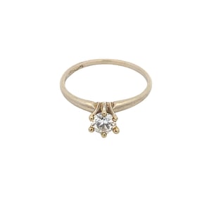 Solitaire Diamond Engagement Ring in 14K White Gold