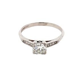 Estate Diamond Ring in Platinum