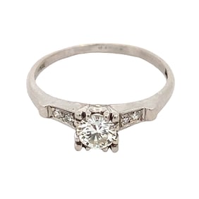 Estate Diamond Ring in Platinum