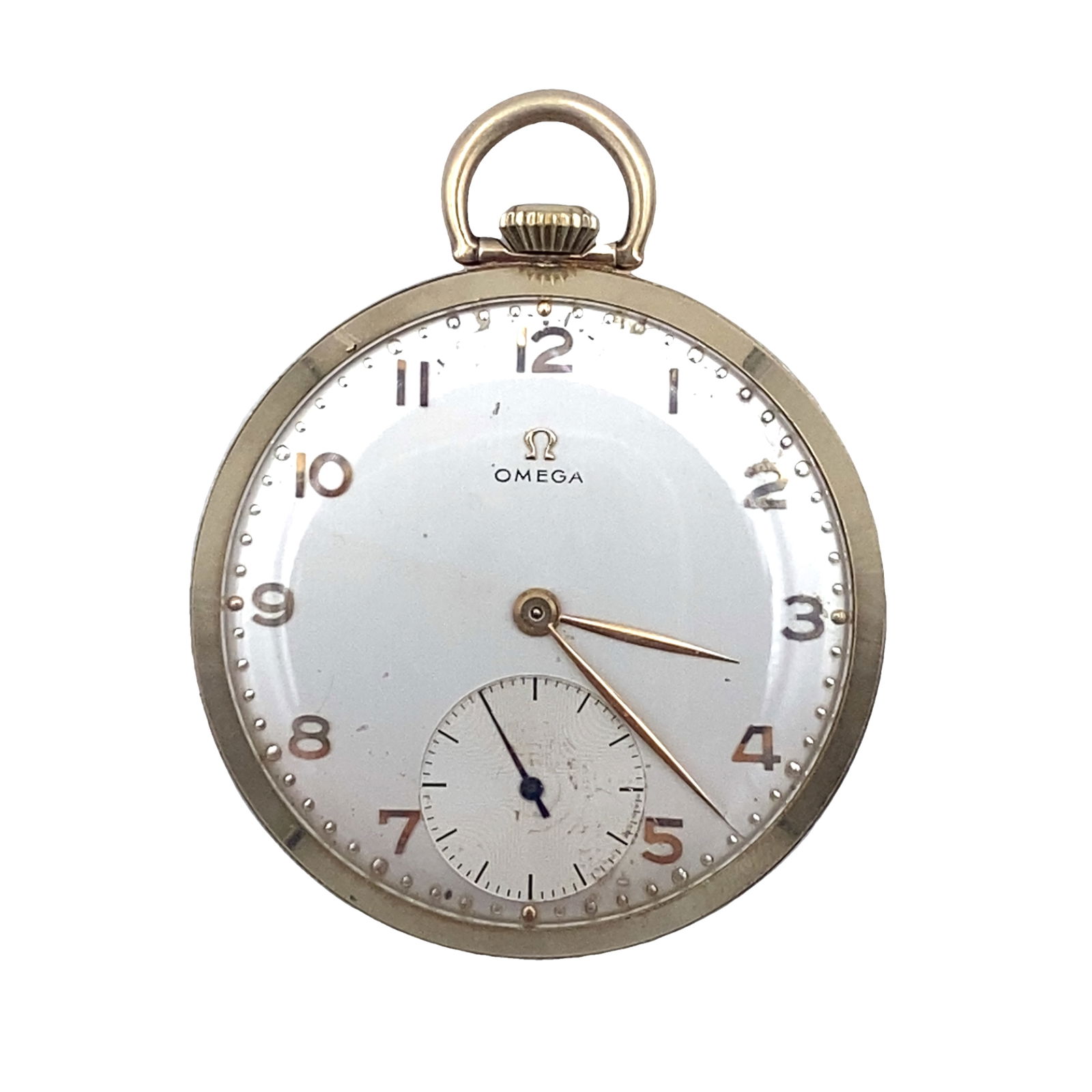 Vintage Mid-Century Omega Mechanical Pocket Watch in 14K Gold (1 of 7)