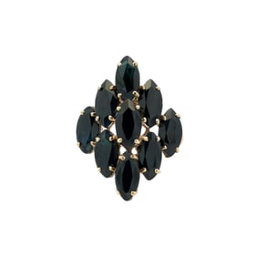 Marquise Sapphire Cocktail Ring, 10K Gold