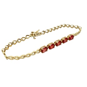 Citrine Gemstone Bracelet in 14K Yellow Gold