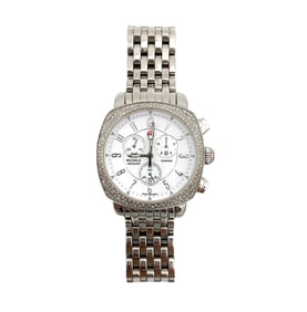 Michele Ascalon Stainless Steel Diamond Dial Women's Watch