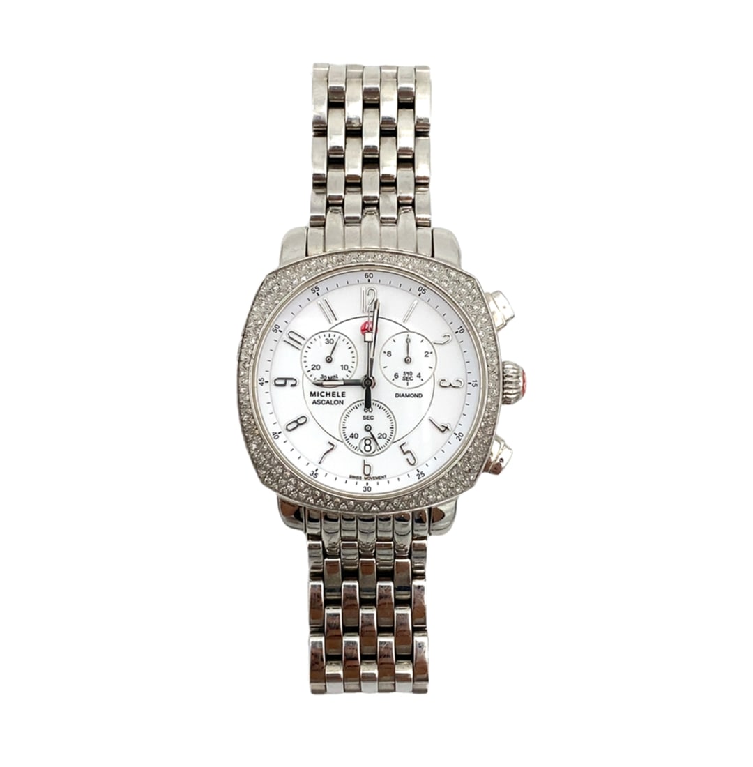 Michele Ascalon Stainless Steel Diamond Dial Women's Watch (1 of 7)