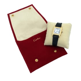 Estate Vintage Cartier Santos Dumont Watch in 18K Yellow Gold