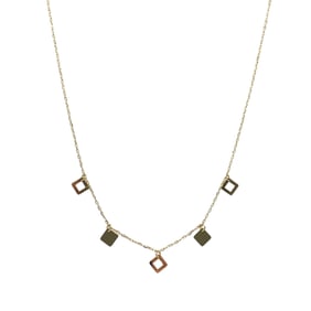 Rhombus Shaped Necklace in 18K Yellow Gold