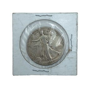 1941 Walking Liberty Half Dollar Coin 90% Silver