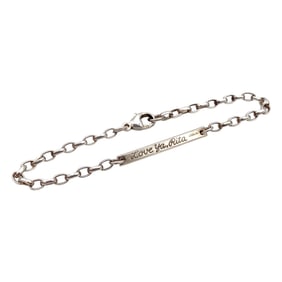 Estate Rolo Link ID Bracelet in Sterling Silver