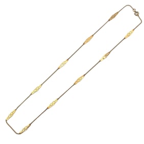 10K Yellow Gold Station Chain