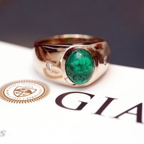 2.5ct Colombian Emerald Ring in 14K White Gold