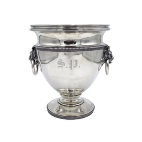Circa 1860-1800s Tiffany & Co., J. C. Moore + Son Ice Bucket in Sterling Silver
