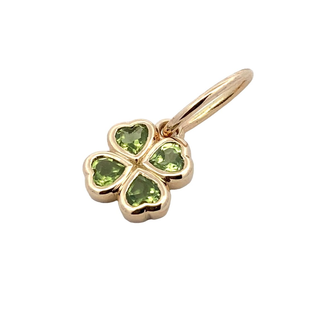 Four Leaf Clover Peridot Pendant in 14K Gold (1 of 4)