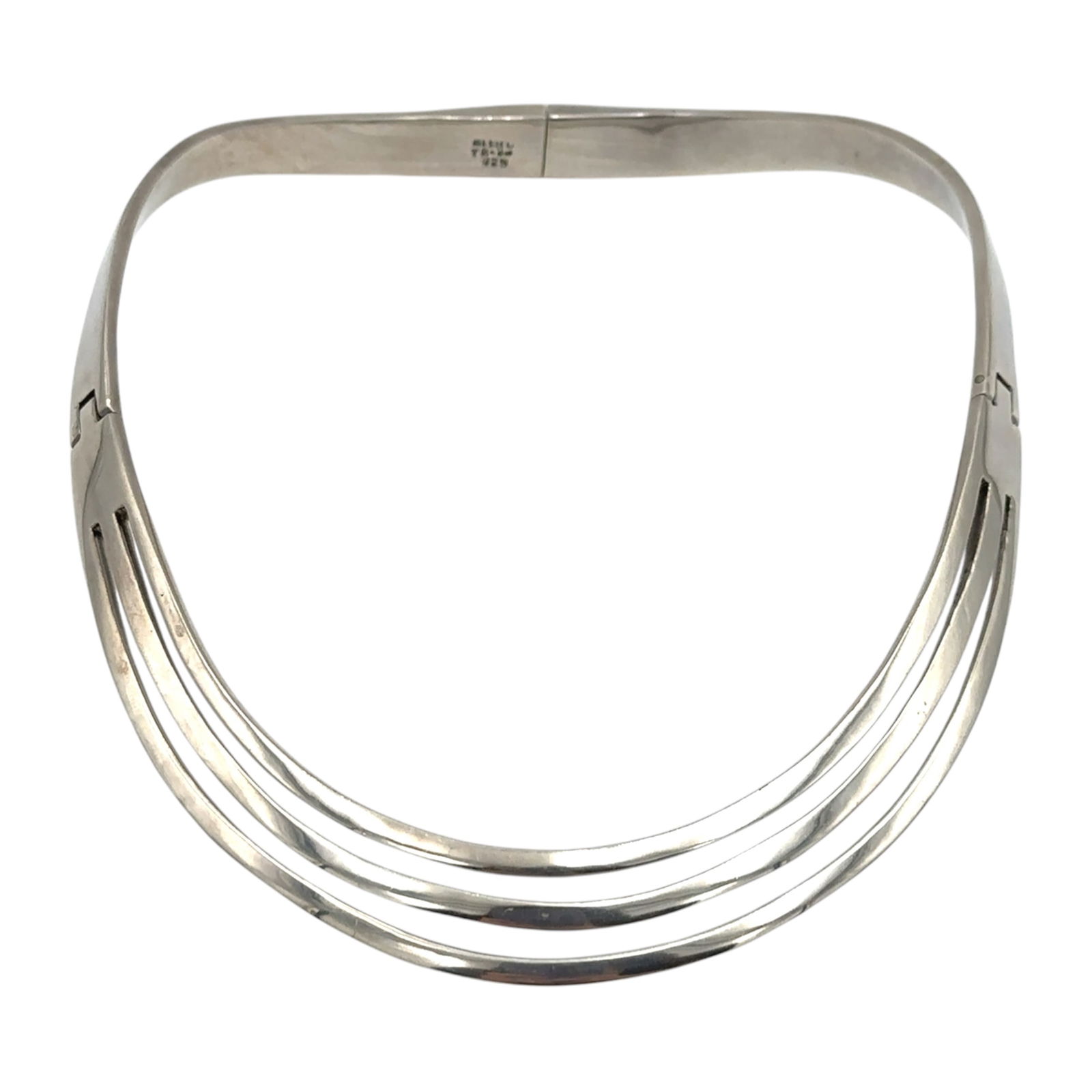 Mexico Sterling Silver Collar Necklace (1 of 5)