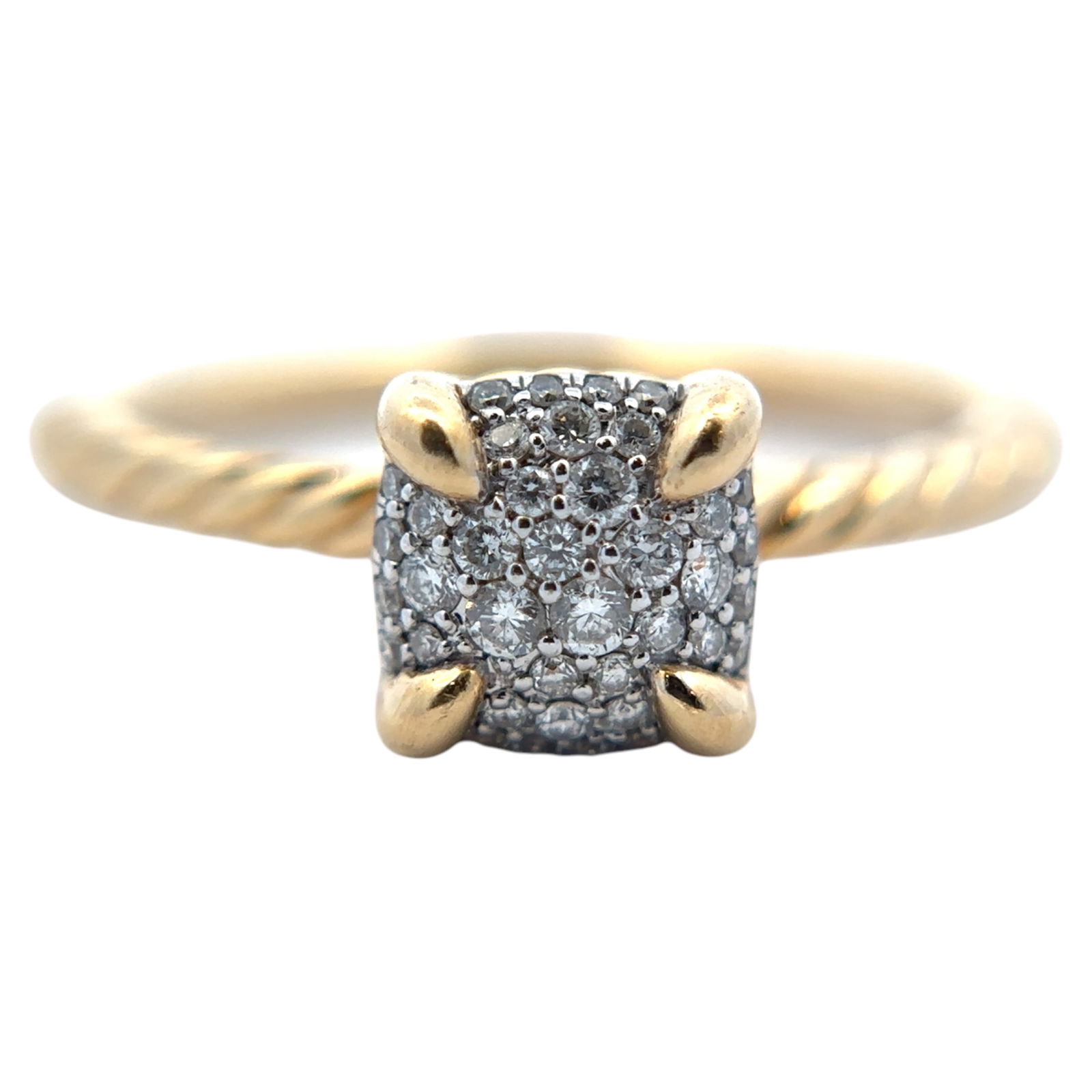 David Yurman Petite Chatelaine Ring with Diamond in 18K Gold (1 of 9)