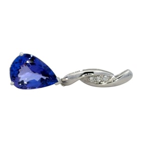 5.5ct Tanzanite and Diamond Pendant, 18K Gold