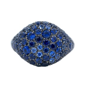 Sapphire Ring in 18K White Gold