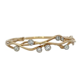 2.5 CTW Diamond Hinged Bangle Bracelet, 14K Gold