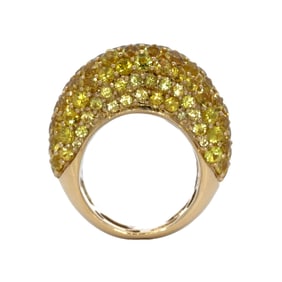 Piranesi Yellow Sapphire Dome Ring, 18K Gold