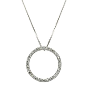 Roberto Coin Diamond Pendant and Chain, 18K White Gold